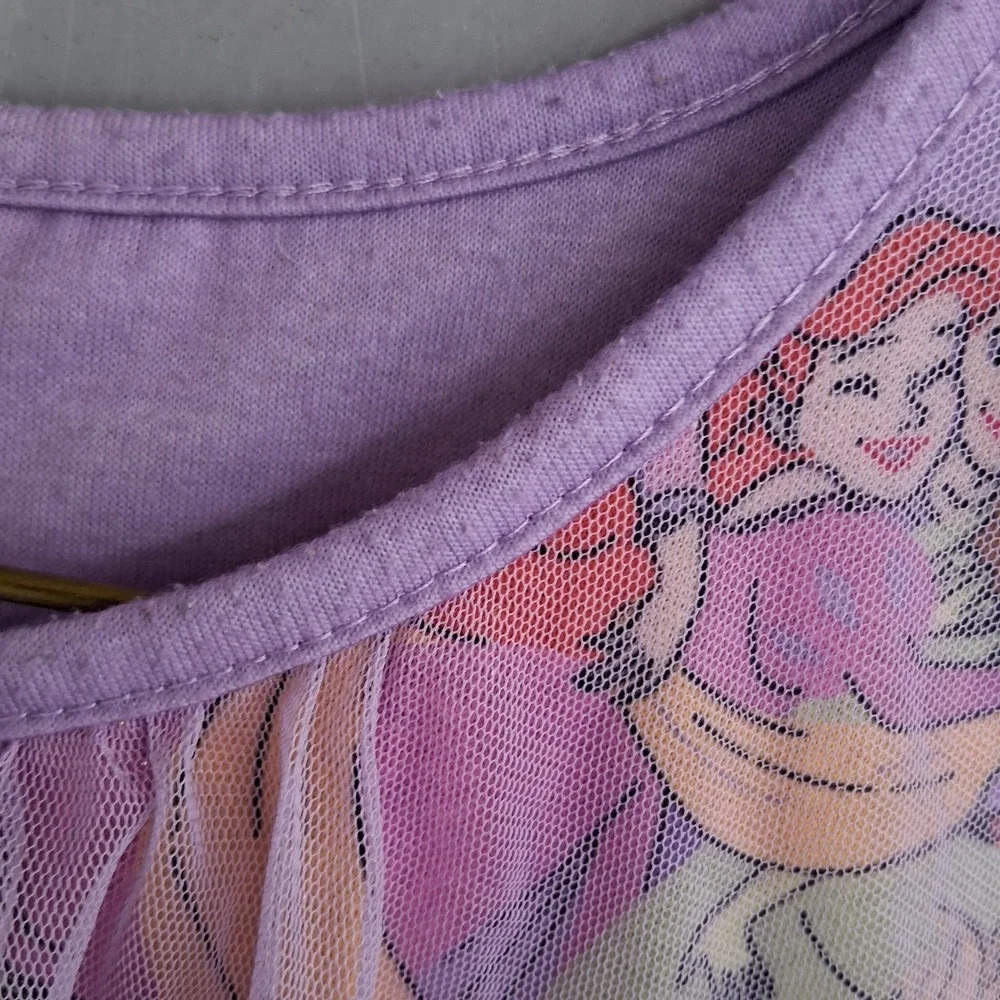 Disney Princess Dress Nightgown Purple Veil Girls 10 Various Princesses GUC - Picture 4 of 8